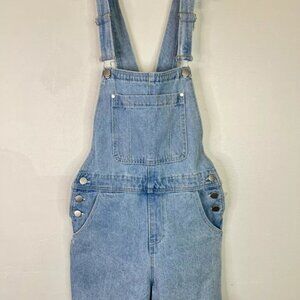 Abound Overall Shortall Light Denim Frayed Shorts Women's Medium NWT minion